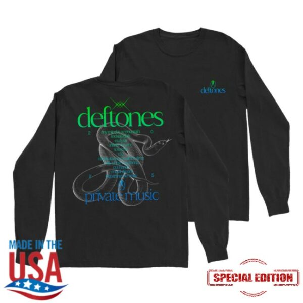 Deftones Store Merch Private Music Tracklist Long Sleeve
