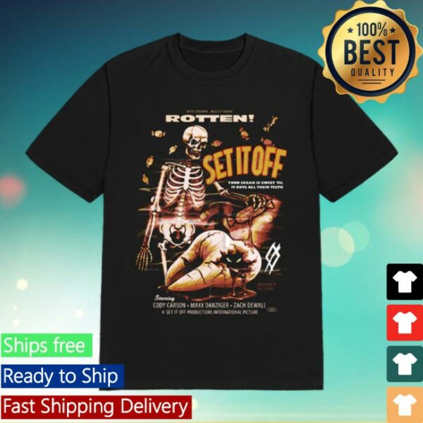 Set It Off Store Merch Skeleton Movie Tee