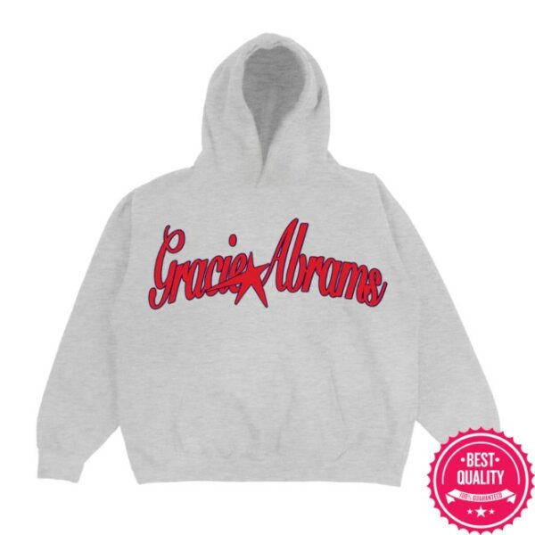 Gracie Abrams Store Merch Secret Tour Heather Grey Star Hoodie