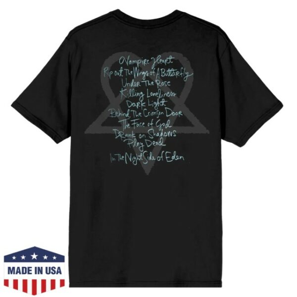 Heartagram Store Merch Dark Light Tracklist Tee
