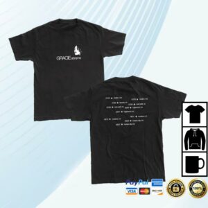 Gracie Abrams Merch Store Tsou Deluxe Tour Black Dateback T-Shirt Gracie Abrams Merch Store Tsou Deluxe Tour Black Dateback T-Shirt