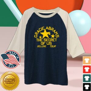 Gracie Abrams Merch Store Tsou Deluxe Tour Raglan T-Shirt Gracie Abrams Merch Store Tsou Deluxe Tour Raglan T-Shirt