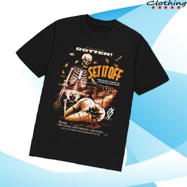 Setitoffband Merch Store Skeleton Movie Tee
