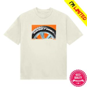 Midnight Organic Merch Store Goodjob Tires T-Shirt Cream