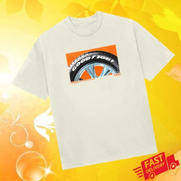 Midnight Organic Merch Store Goodjob Tires T-Shirt Cream