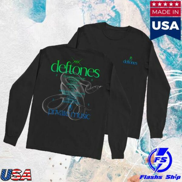 Deftones Shop Merch Est 1988 Snake Mesh Private Music Tracklist Long Sleeve