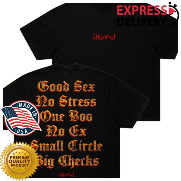4Hunnid Store Merch Good Sex Black Tee