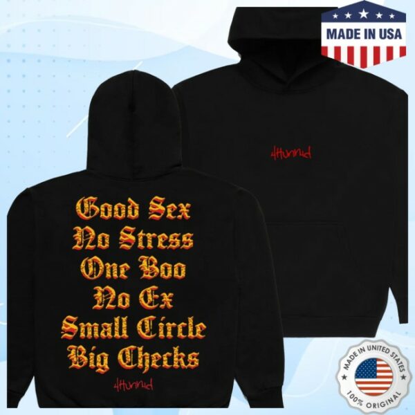 4Hunnid Store Merch Good Sex Black Hoodie