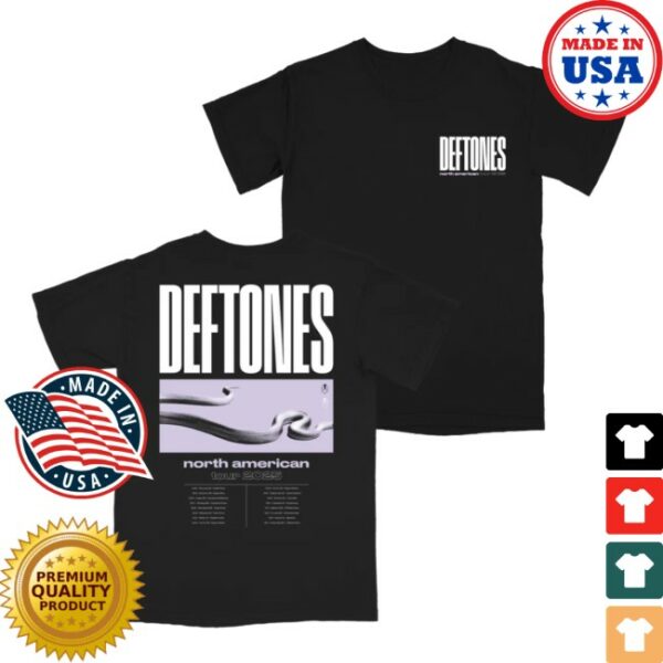 Deftones Store Merch North America Leg 2 Tour T-Shirt