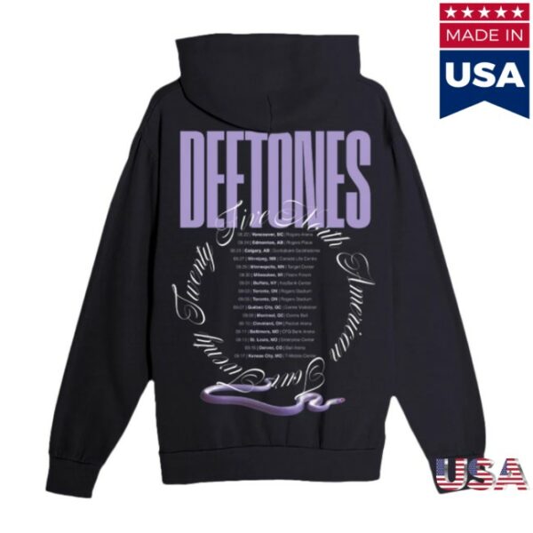 Deftones Store Merch North America Leg 2 Tour Hoodie