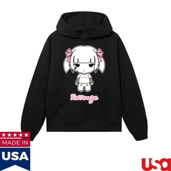 Revenge Merch Store Raven Hoodie Black
