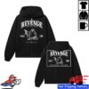 kenny Revenge Merch Store Tru Revenge Zip Black White Zip Up Hoodie