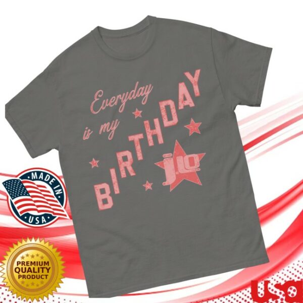 Jennifer Lopez Store Merch Birthday Star Gray Tee