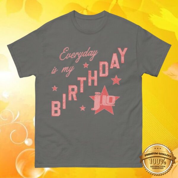 Jennifer Lopez Store Merch Birthday Star Gray Tee