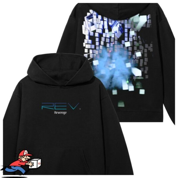 Revenge Store Merch Memory Card Hoodie Black Blue Hoodie