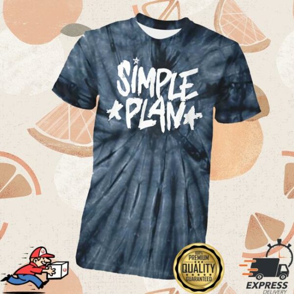 Simple Plan Store Tie Dye Star Logo T-Shirt
