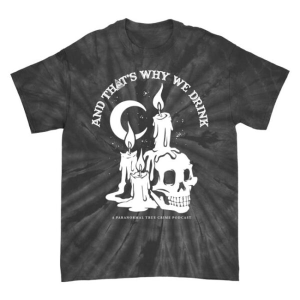 Atwwd Merch Store Candle Skull Tee Black Spider Dye