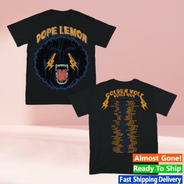 Dope Lemon Merch Store 2025 Black Tour T-Shirt