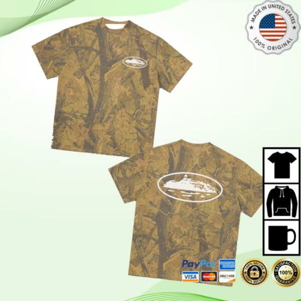 Crtz Merch Store Island Puff Print Tee Forest Camo