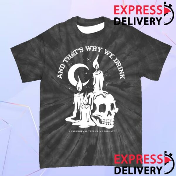 Atwwd Merch Shop Candle Skull Tee Black Spider Dye