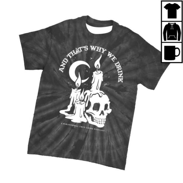 Atwwd Merch Shop Candle Skull Tee Black Spider Dye