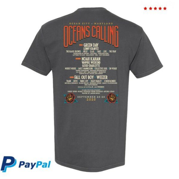 Oceans Calling Festival Store Merch Shark Lineup Tee