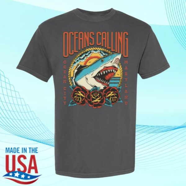 Oceans Calling Festival Store Merch Shark Lineup Tee