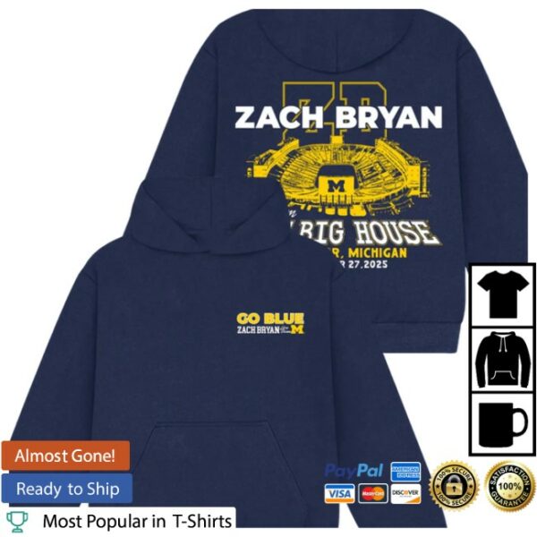 Zach Bryan Shop Store Merch Zb Go Blue Navy Hoodie