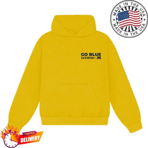 Zach Bryan Shop Store Merch Zb Go Blue Yellow Hoodie