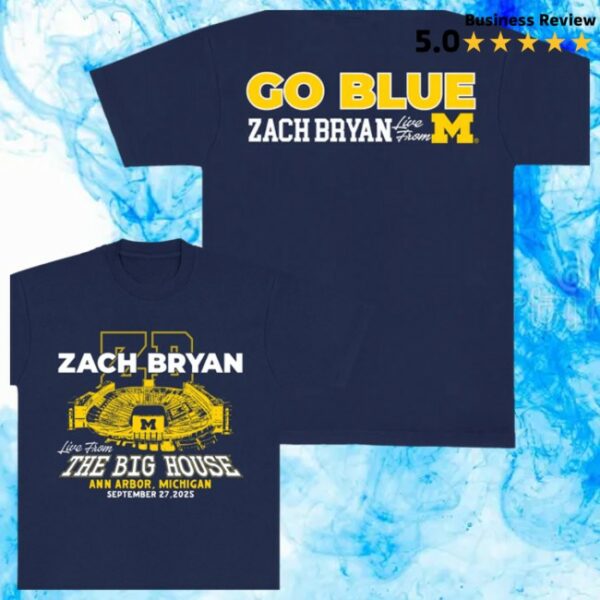 Zach Bryan Shop Store Merch Zb Go Blue Navy Tee