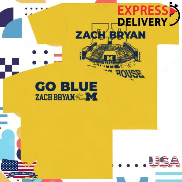 Zach Bryan Shop Store Merch Zb Go Blue Yellow Tee