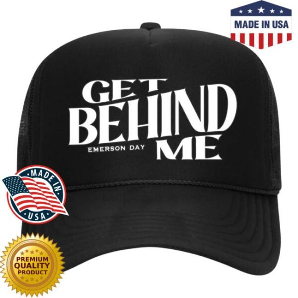 Emerson Day Music Merch Get Behind Me Black Trucker Hat