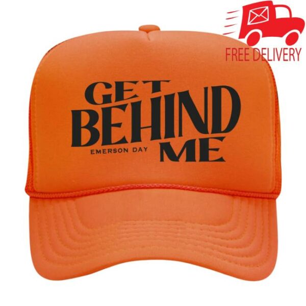Emerson Day Music Merch Get Behind Me Orange Trucker Hat