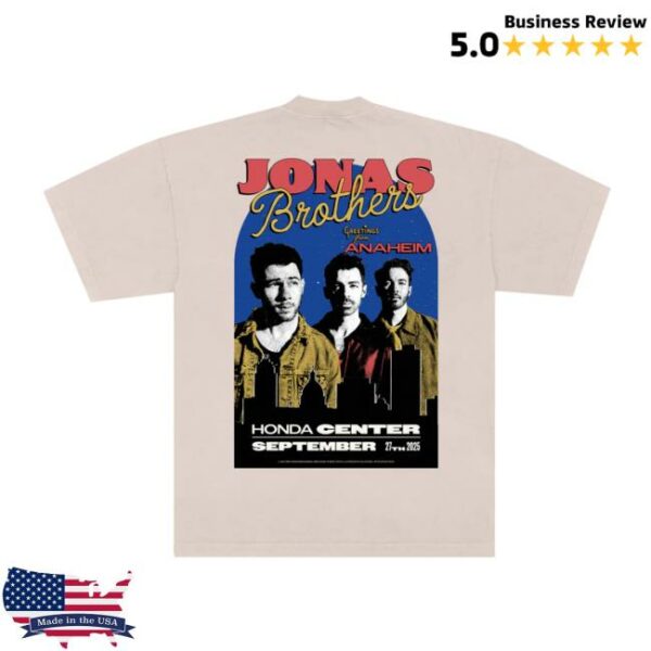 Jonas Brothers Merch Store Greetings From Your Hometown Anaheim Ca Tee