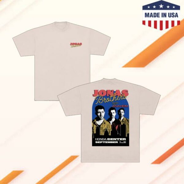 Jonas Brothers Shop Merch Greetings From Your Hometown Anaheim Ca Tee