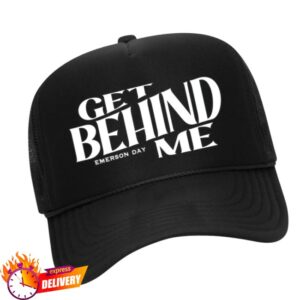 Emerson Day Music Store Merch Get Behind Me Black Trucker Hat Emerson Day Music Store Merch Get Behind Me Black Trucker Hat