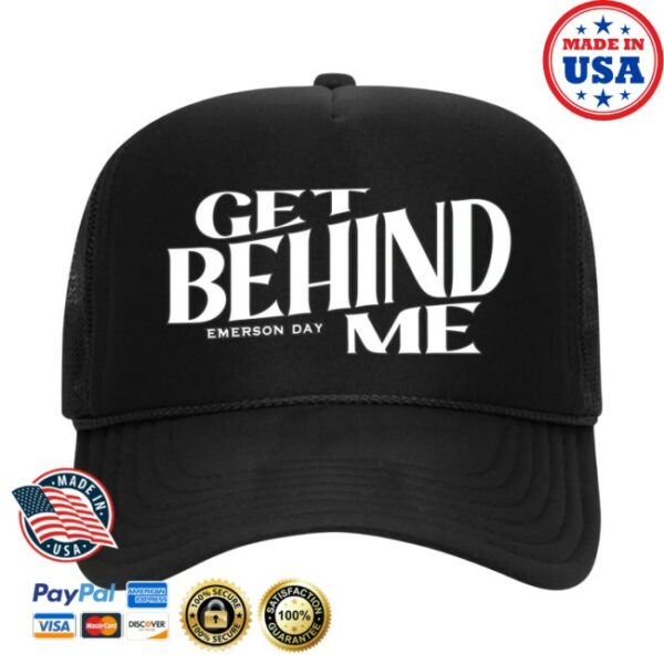 Emerson Day Music Store Merch Get Behind Me Black Trucker Hat