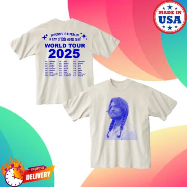 Bandwear Merch Store Johnny Stimson 2025 World Tour Tee