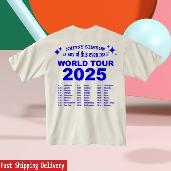 Bandwear Store Merch Johnny Stimson 2025 World Tour Tee