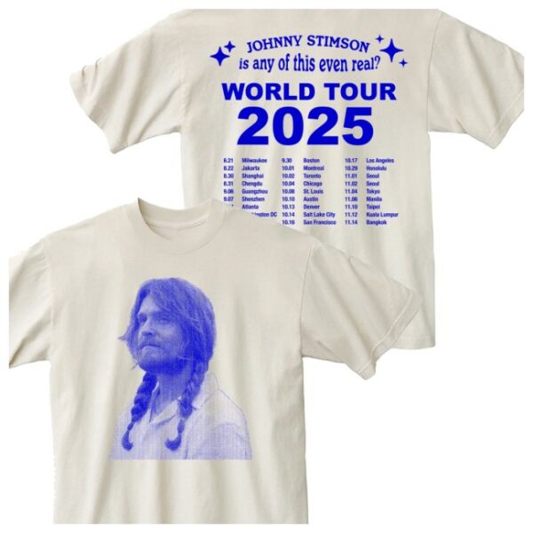 Bandwear Store Merch Johnny Stimson 2025 World Tour Tee