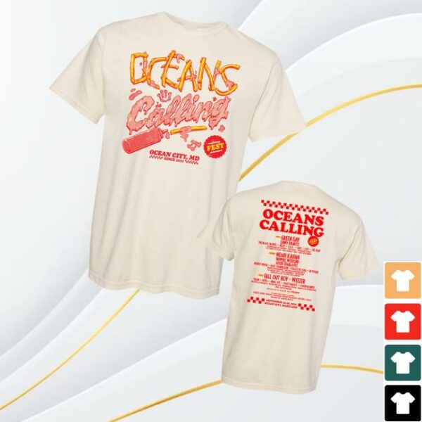 Oceans Calling Festival Shop Merch Fries Lineup Tee