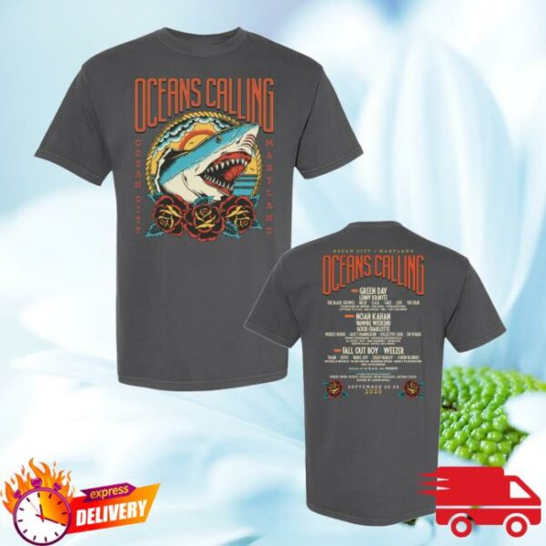 Oceans Calling Festival Shop Merch Shark Lineup Tee