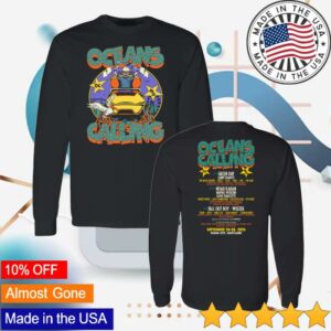 Oceans Calling Festival Shop Merch Rollercoaster Lineup Long Sleeve Tee