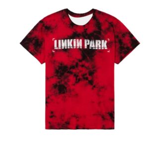 Hot Topic Shop Merch Linkin Park Red And Black Cloud Wash T-Shirt