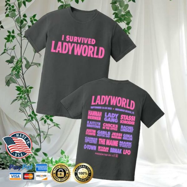 The Lady Gang Shop Merch I Survived Ladyworld Tee