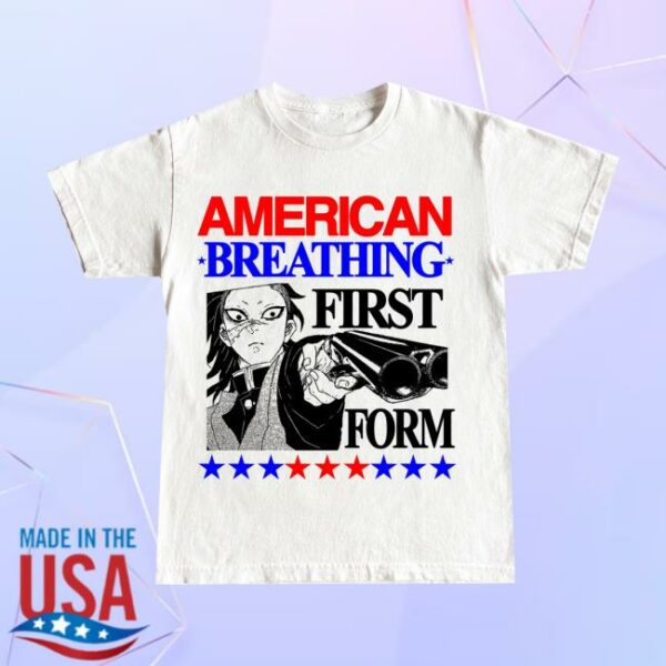 Hoshi Clothing Merch Store American Breathing 6Oz Print T-Shirt
