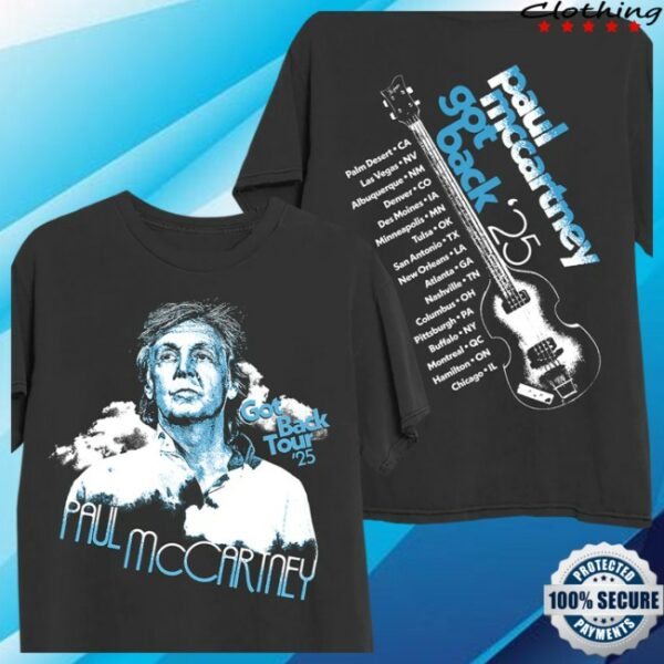Paul Mccartney Store Merch Got Back 2025 Tour T-Shirt