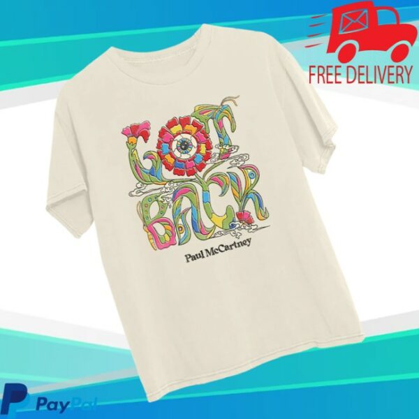 Paul Mccartney Store Merch Got Back 2025 Floral Tour T-Shirt