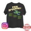 Paul Mccartney Store Merch Got Back 2025 Floral Tour T-Shirt
