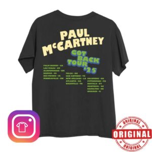 Paul Mccartney Store Merch Got Back 2025 Peace T-Shirt
